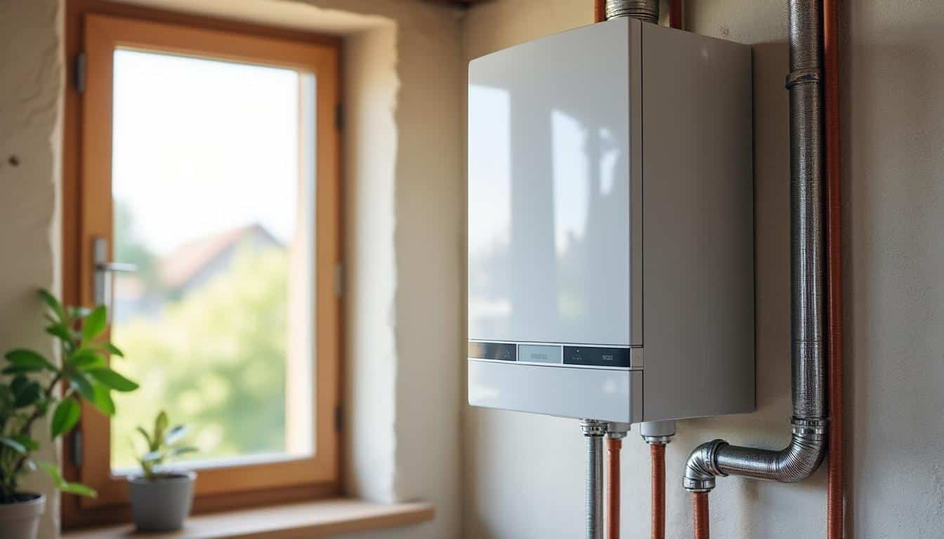 Illustration: Définition et fonctionnement d’une chaudière à condensation avec ventouse