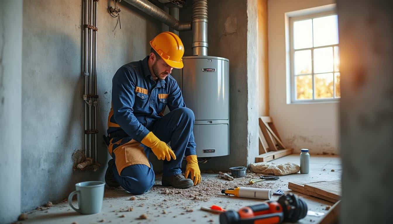 Illustration: Installation et adaptation de la chaudière à condensation ventouse