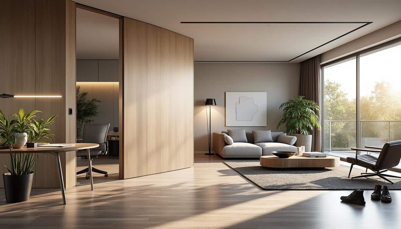 Illustration: Les usages et applications d’une cloison de séparation amovible dans l’espace intérieur