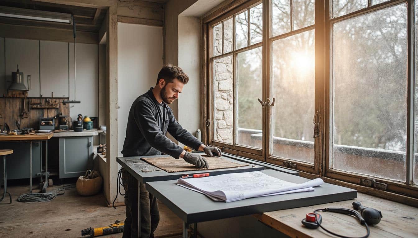 Illustration: Définition et fonctionnement d’une cloison sur rail amovible