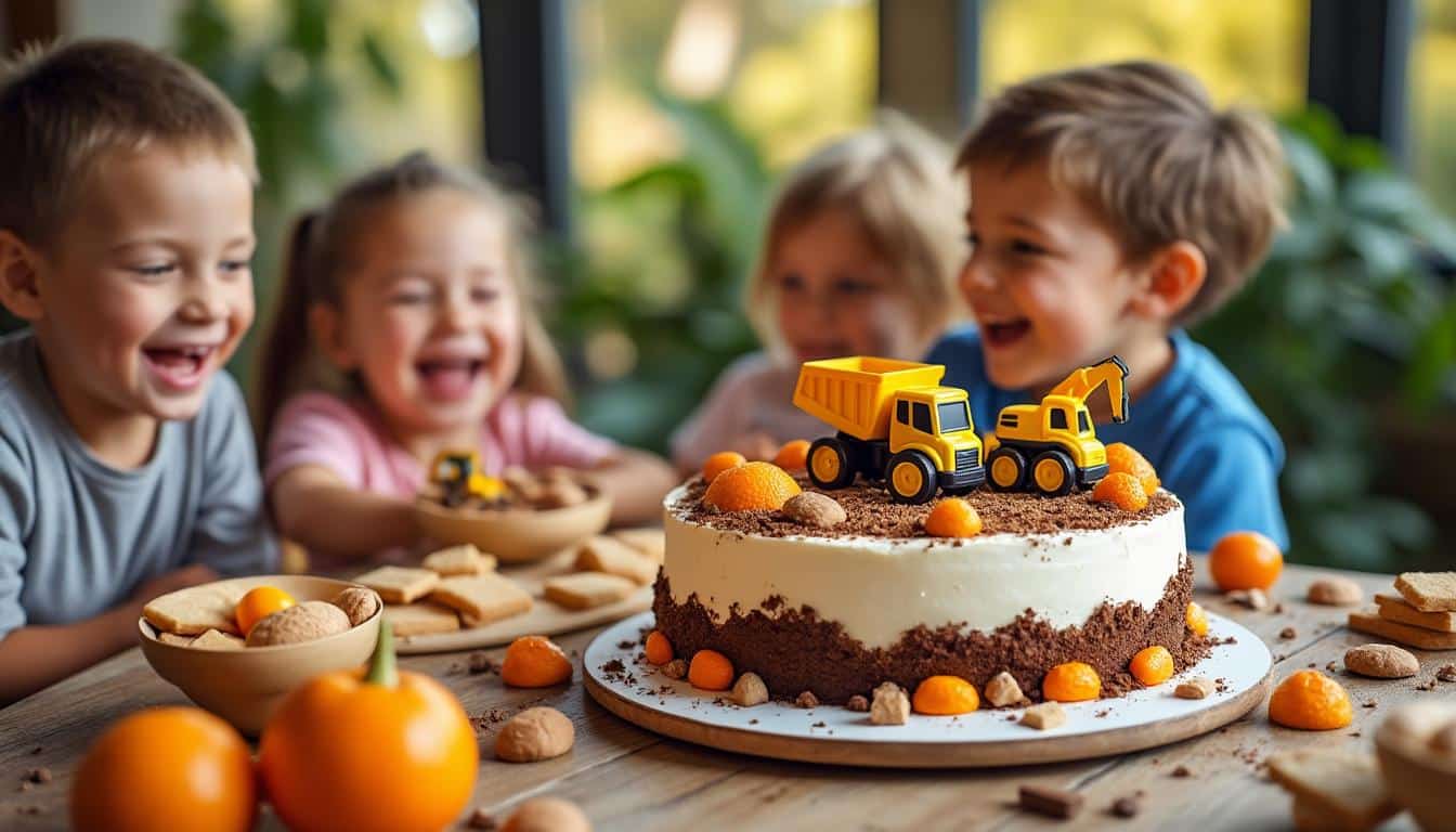 Gâteau chantier : idées, recettes et décoration pour un anniversaire réussi