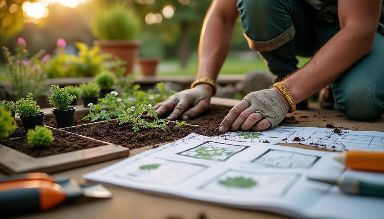 Illustration: Étapes clés pour concevoir un petit jardin avec piscine