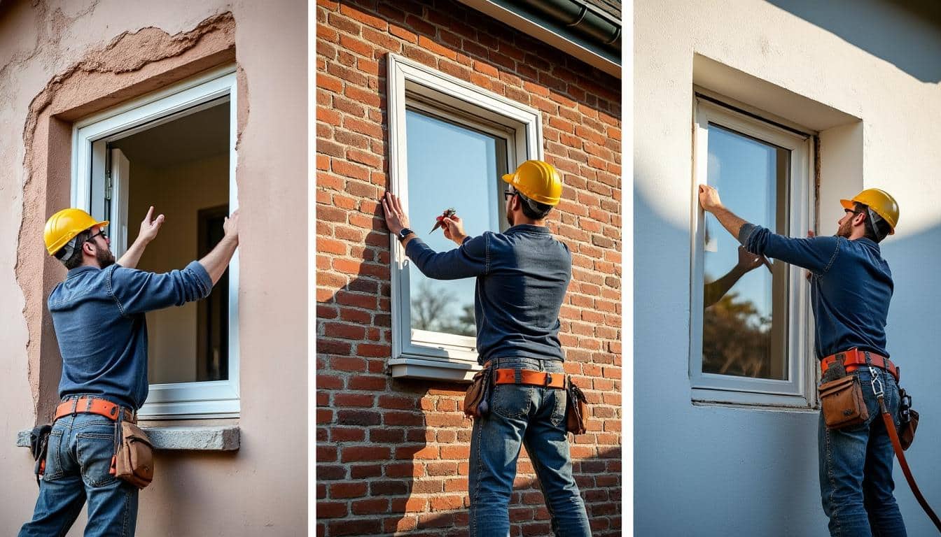 Illustration: Les différents types de pose d’une fenêtre en PVC selon le bâti