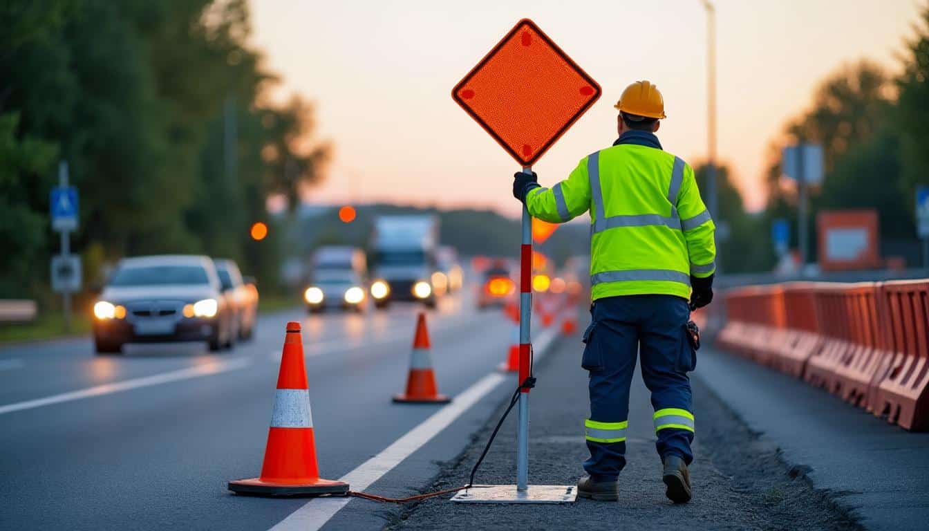 Illustration: Fonctionnement et installation des radars de chantier sur le réseau routier