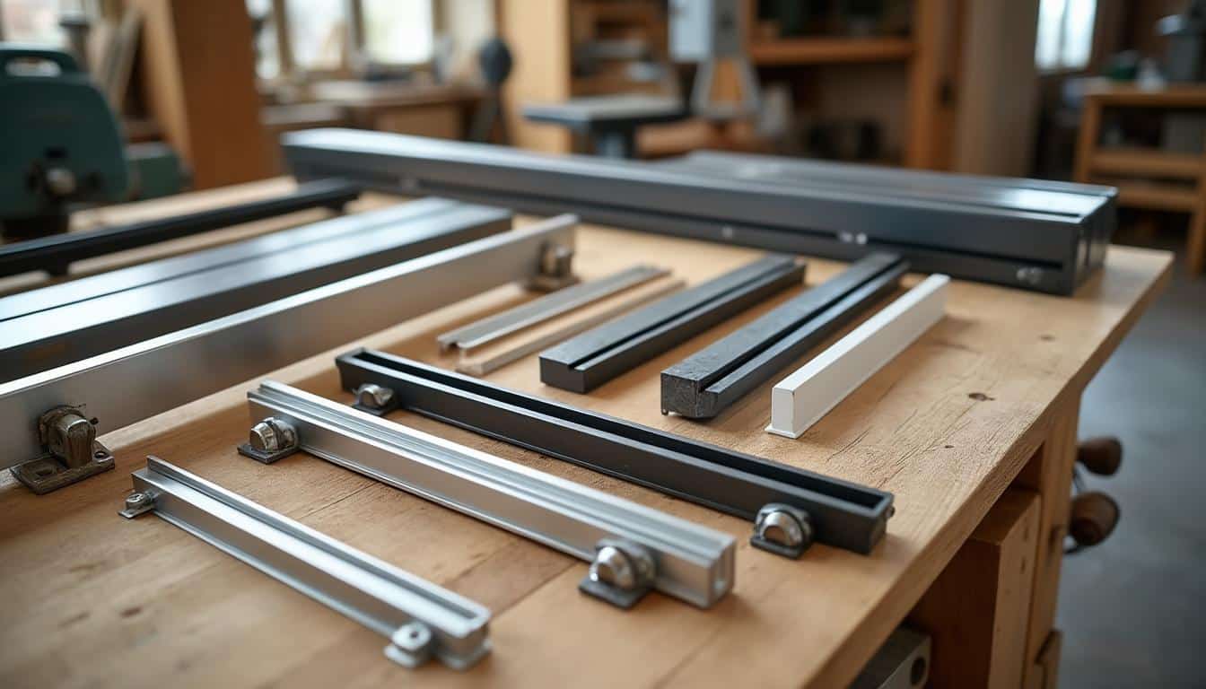 Illustration: Les différents types de rails pour cloison amovible