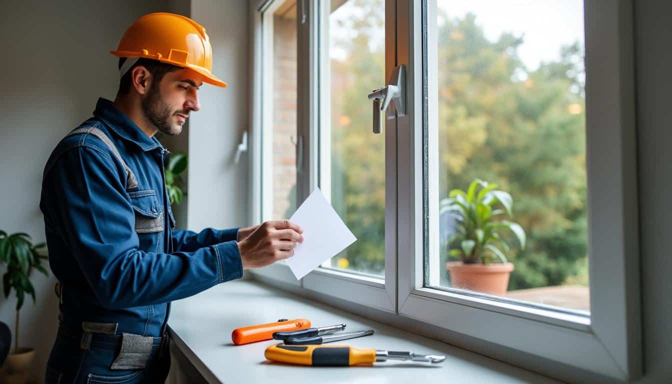 Illustration: Identifier les causes d’un passage d’air et les solutions de réglage sur une fenêtre PVC