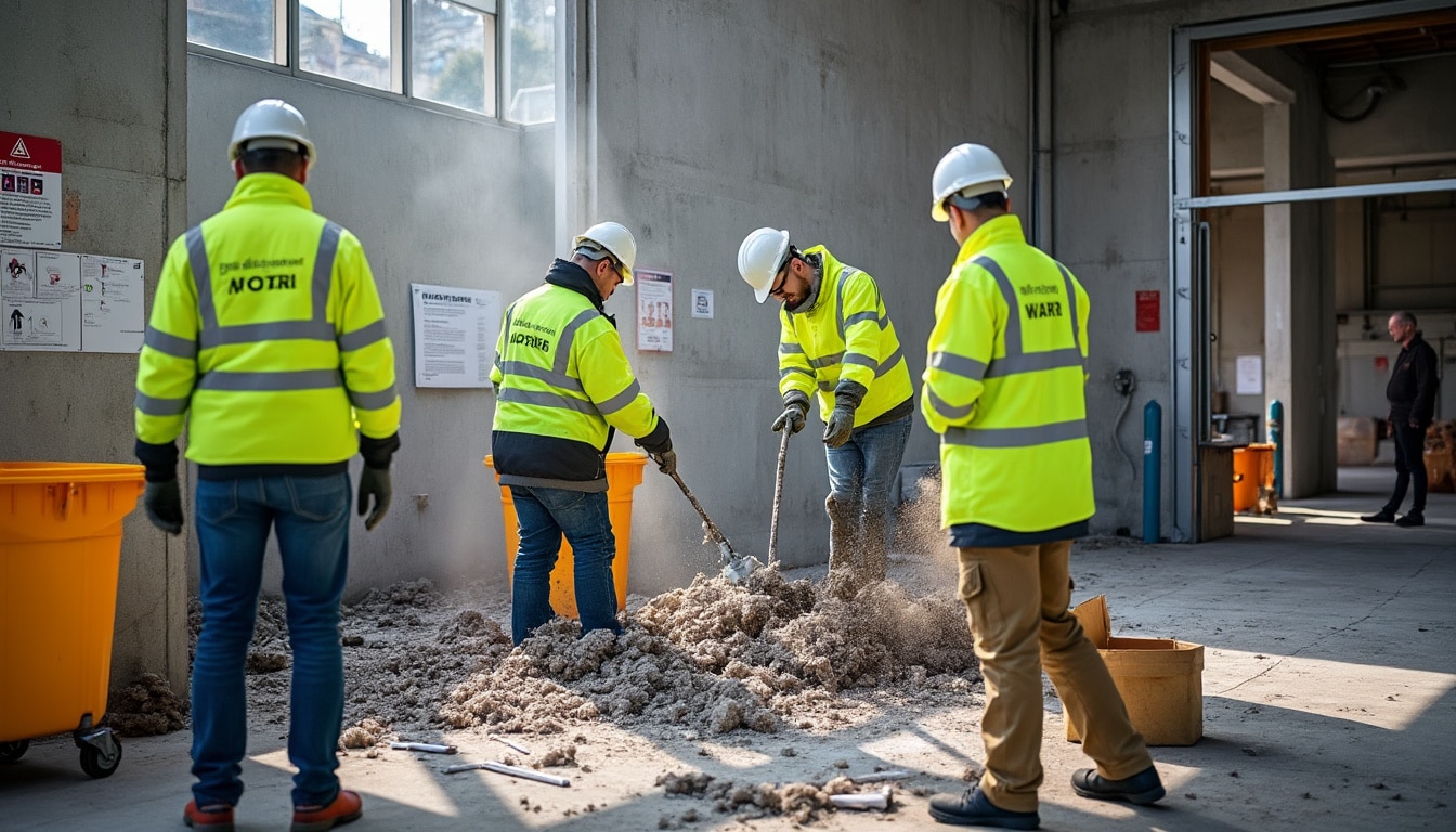 Illustration: Obligations légales et responsabilités lors du nettoyage de chantier