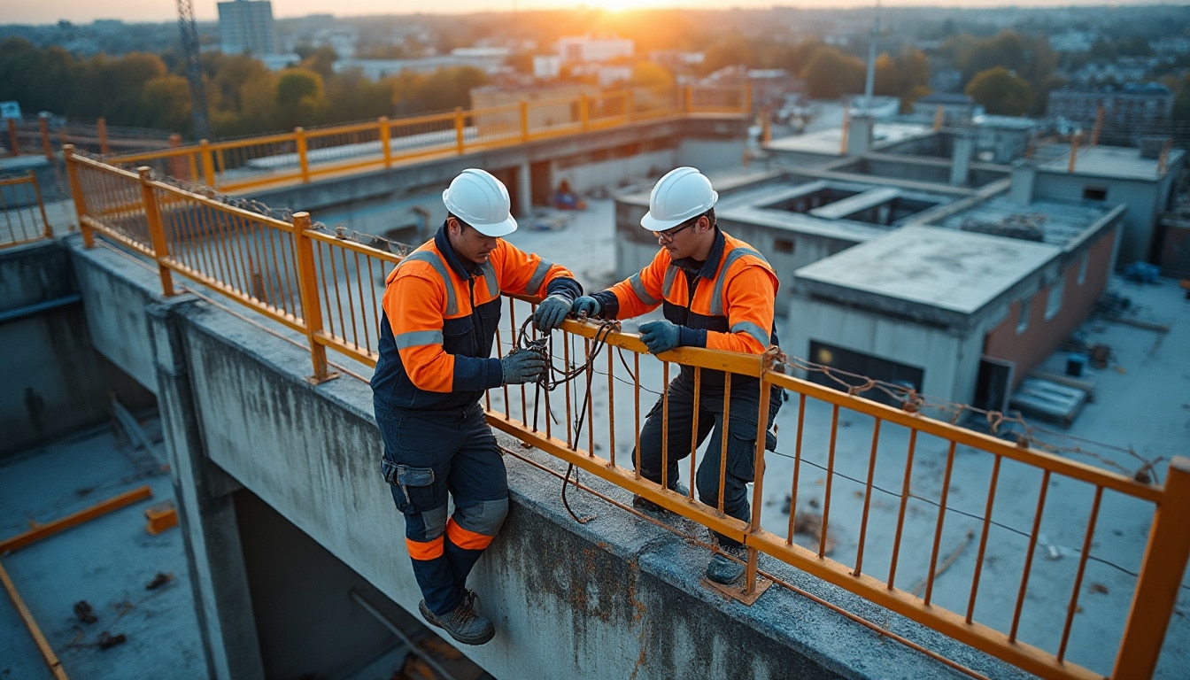 Garde-corps de chantier : guide complet pour sécuriser vos travaux