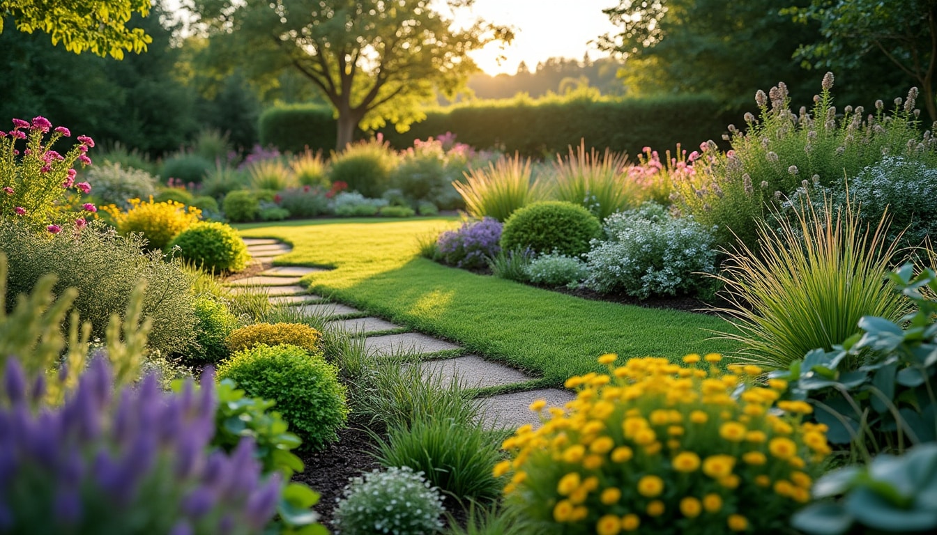 Illustration: Les avantages de créer un massif sans entretien dans un jardin paysager