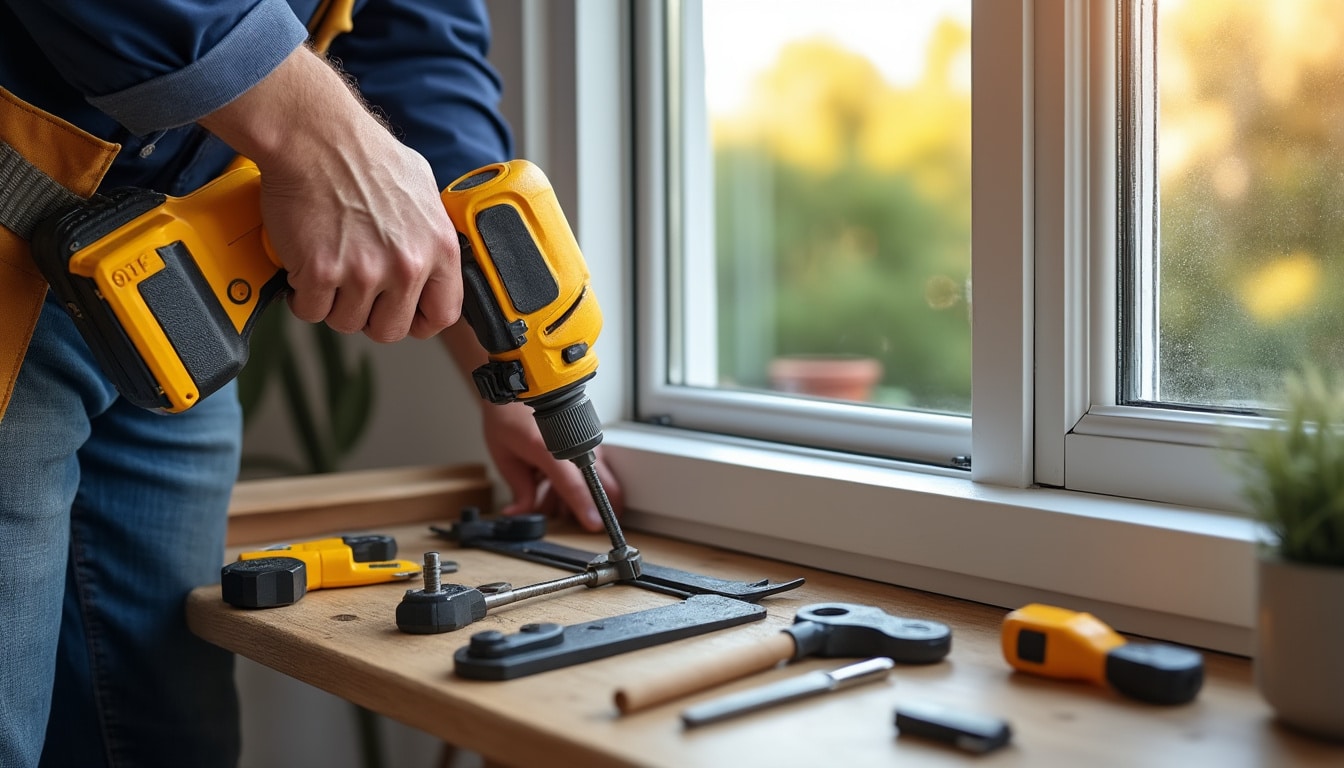 Illustration: Les types de vis de réglage et les outils pour fenêtre PVC