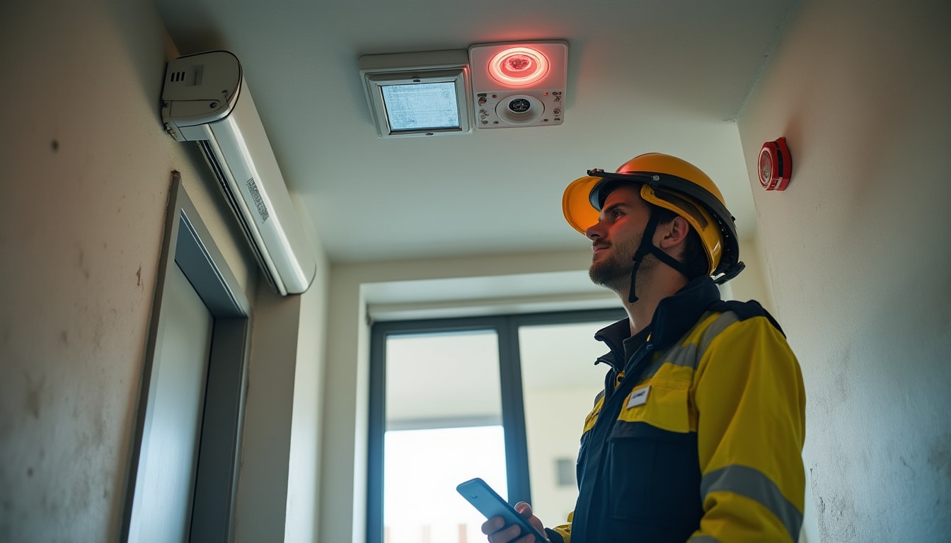 Illustration: Principes de fonctionnement d’une alarme incendie