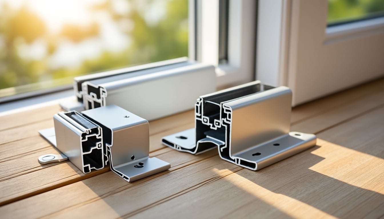 Illustration: Les différents types de paumelles adaptées à une fenêtre en PVC