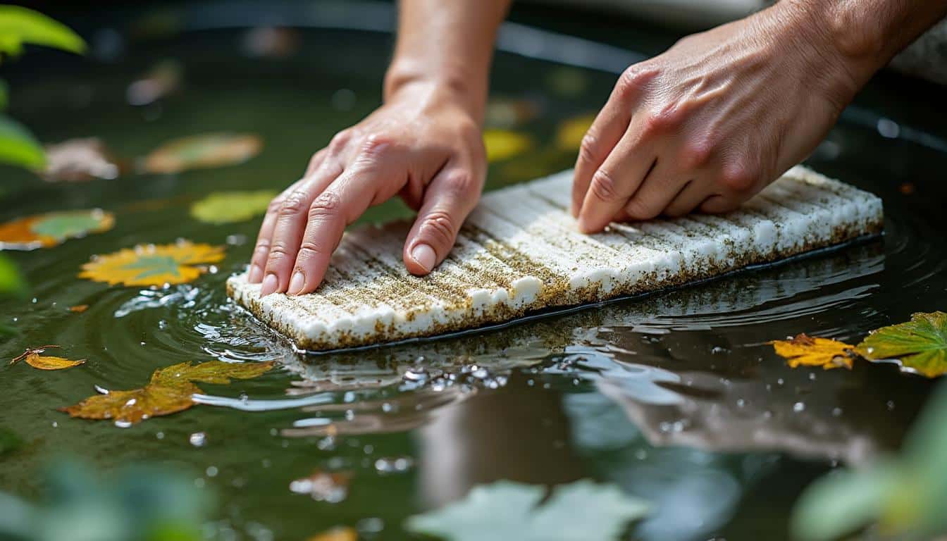 Nettoyage du bassin et du filtre à mousse : éviter le colmatage