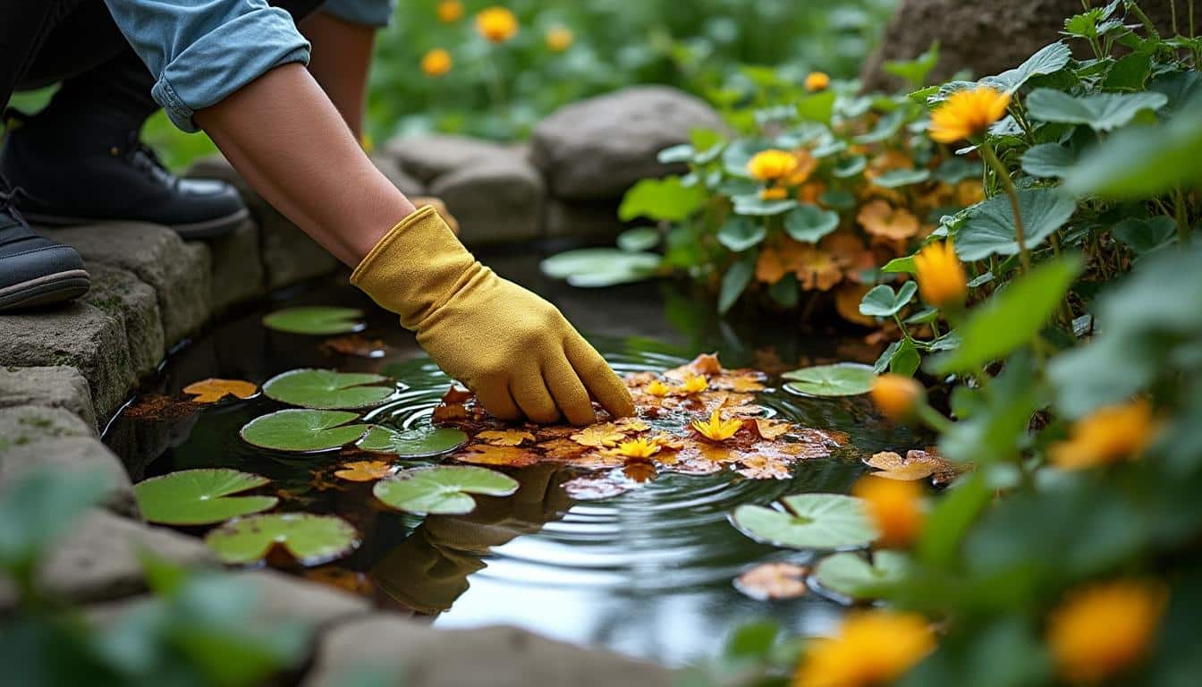 Nettoyage du bassin avec protection des plantes aquatiques : guide pratique