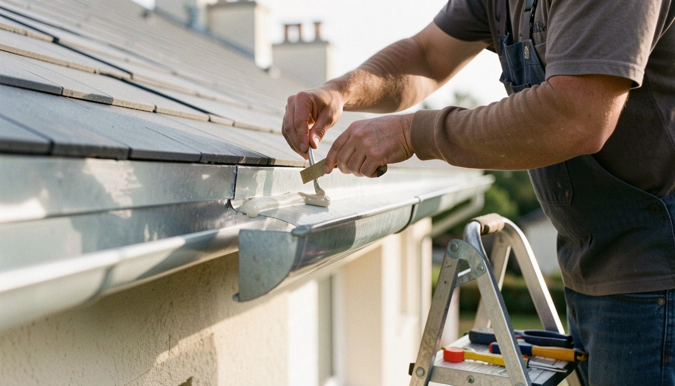 Réparer une gouttière en zinc sans soudure