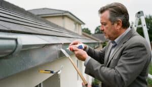 Réparer une gouttière en zinc avec une soudure à froid