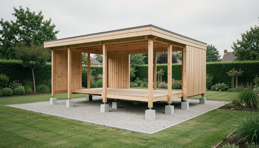 Abri de jardin sur plots en béton : la bonne base